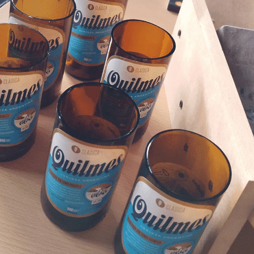 Vasitos artesanal de vidrio